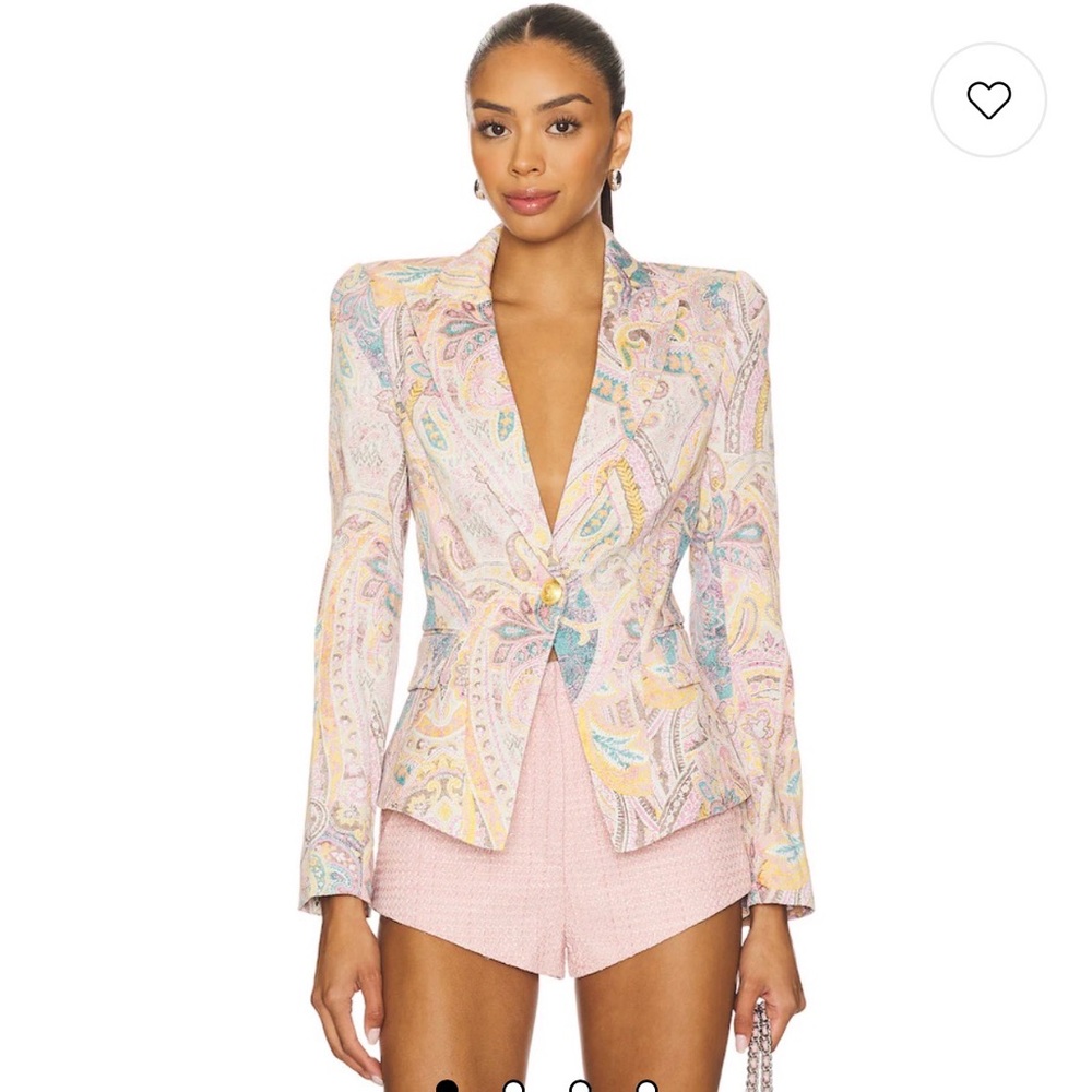 L'AGENCE Kaisley Western Paisley Blazer